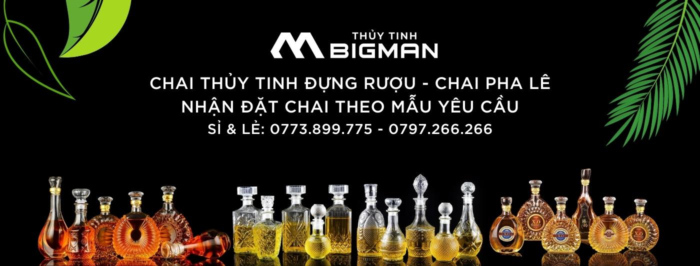 Thủy tinh BigMan; chai thuy tinh dung ruou 1
