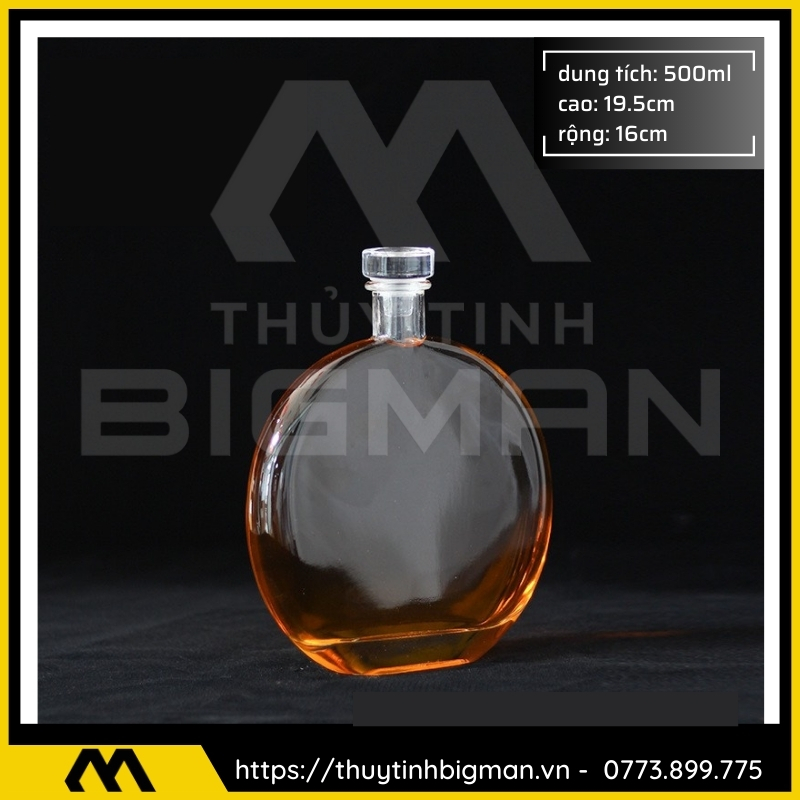 Chai thủy tinh đựng rượu 500ml - sản xuất chai thủy tinh 18