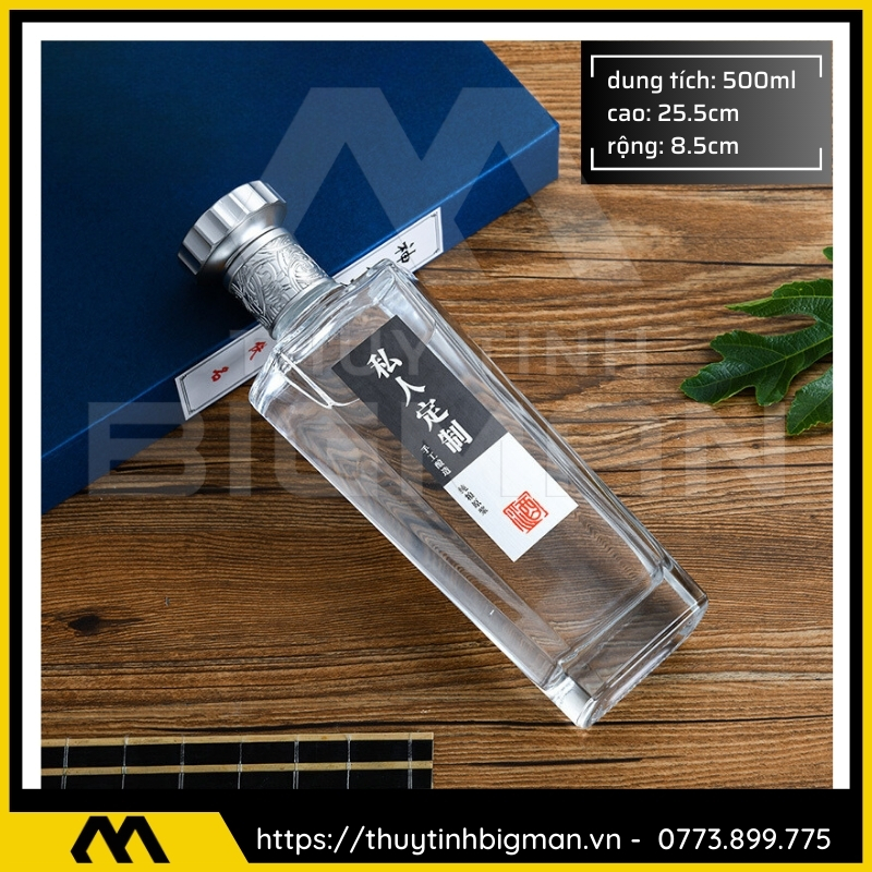 Chai thủy tinh đựng rượu 500ml - sản xuất chai thủy tinh 34