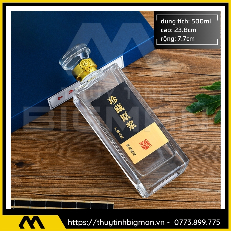 Chai thủy tinh đựng rượu 500ml - sản xuất chai thủy tinh 36