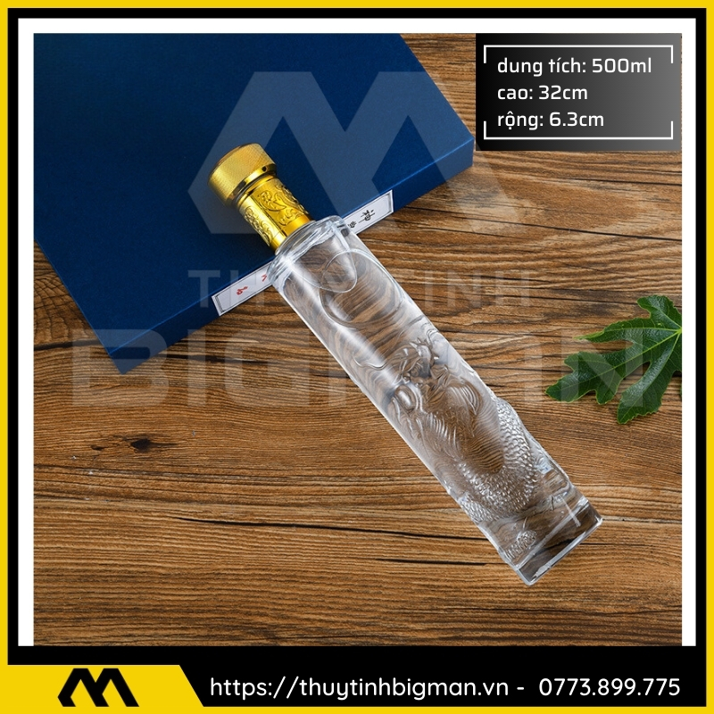 Chai thủy tinh đựng rượu 500ml - sản xuất chai thủy tinh 37