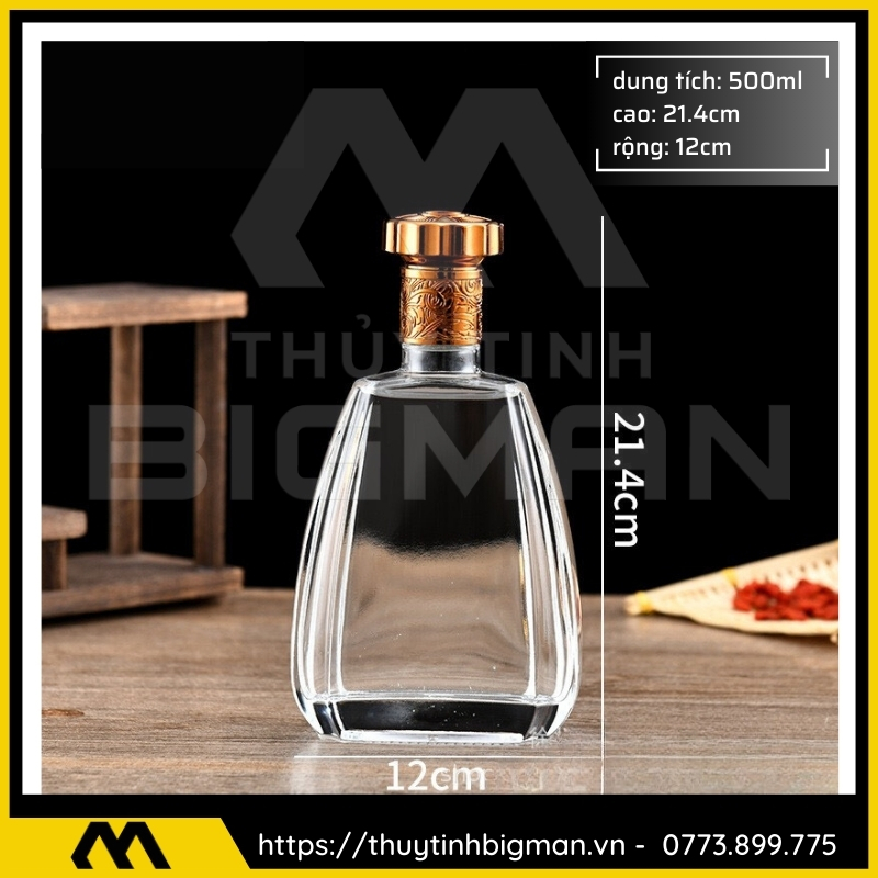 Chai thủy tinh đựng rượu 500ml - sản xuất chai thủy tinh 44