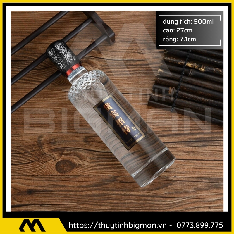 Chai thủy tinh đựng rượu 500ml - sản xuất chai thủy tinh 53