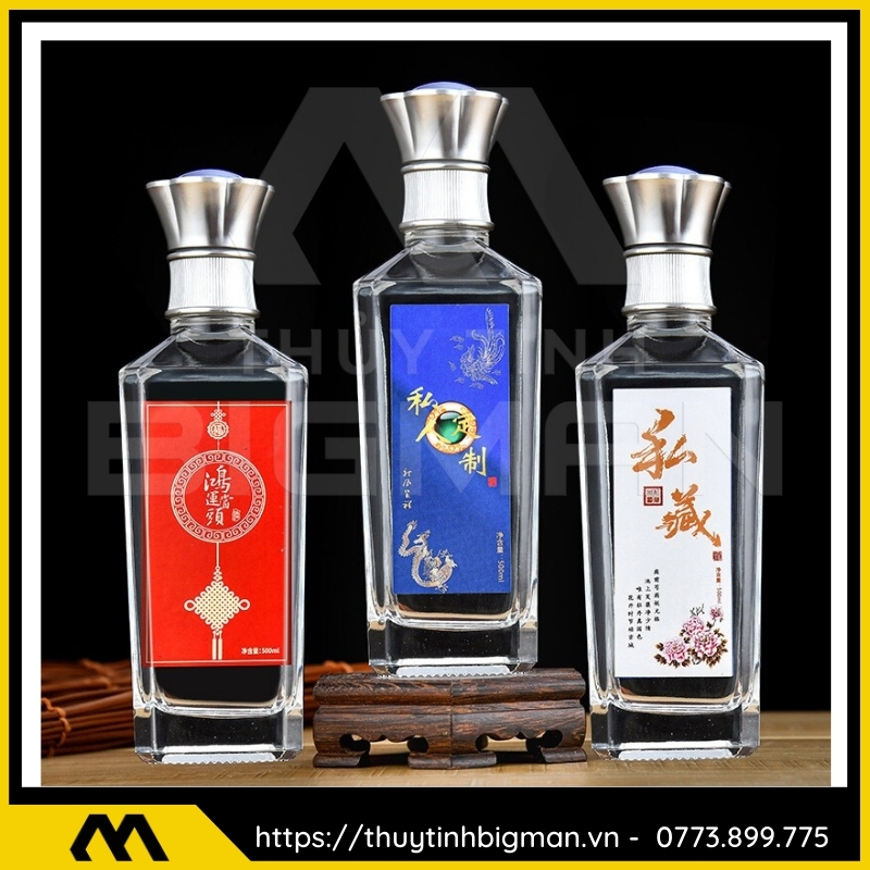 Chai thủy tinh đựng rượu 500ml - sản xuất chai thủy tinh 64