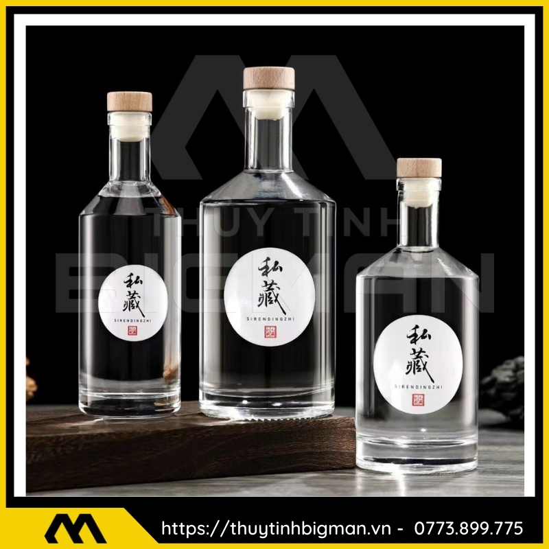 Chai thủy tinh đựng rượu 500ml - sản xuất chai thủy tinh 70