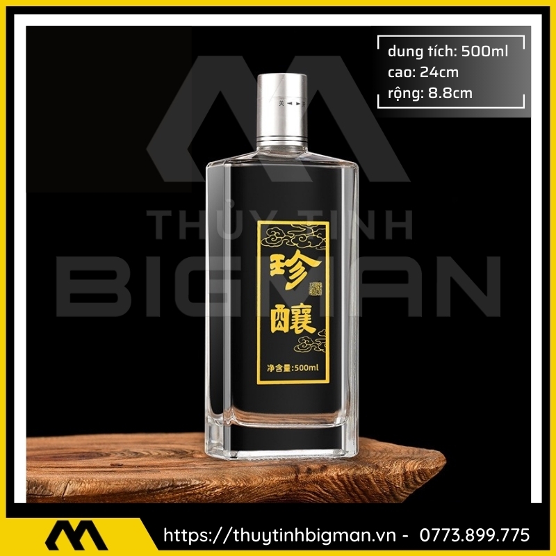 Chai thủy tinh đựng rượu 500ml - sản xuất chai thủy tinh 71