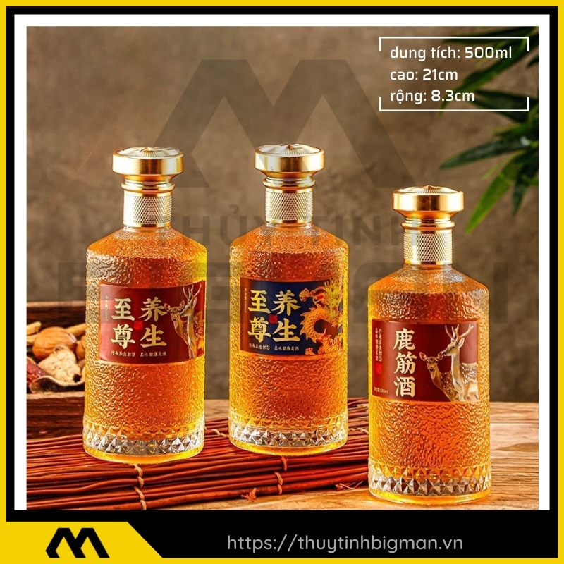 Chai thủy tinh đựng rượu 500ml - sản xuất chai thủy tinh 73