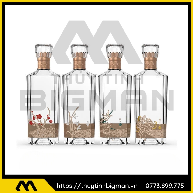 Chai thủy tinh đựng rượu 500ml - sản xuất chai thủy tinh 75