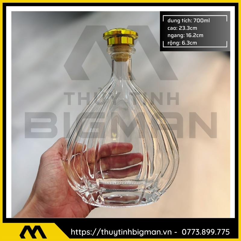 Chai thủy tinh 700ml cao cấp đặt hàng riêng 2