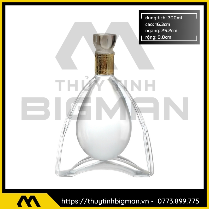 Chai thủy tinh 700ml cao cấp đặt hàng riêng 6