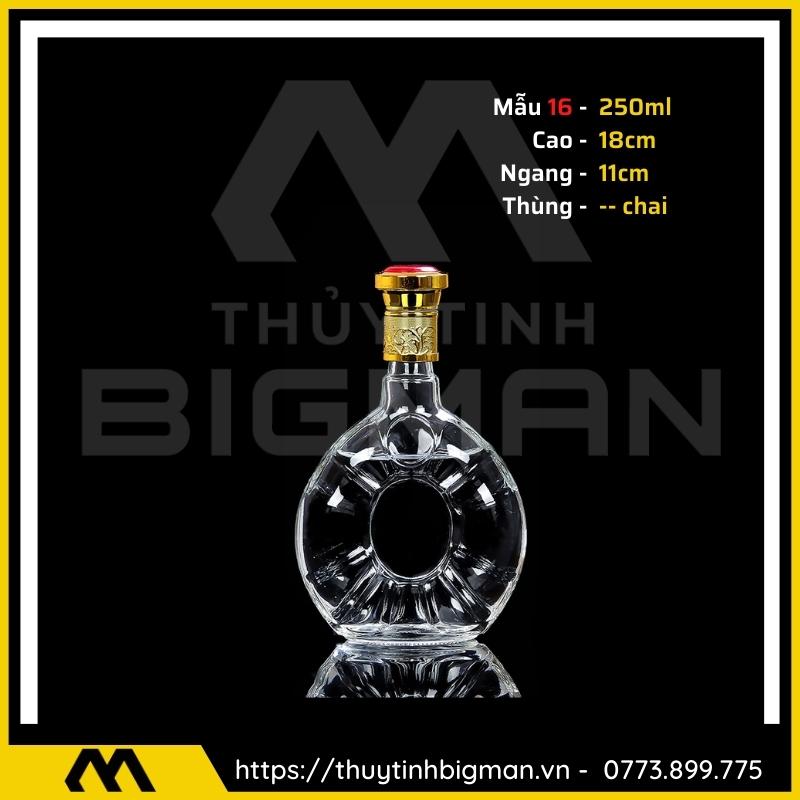 thuy tinh bigman - Chai thủy tinh đựng rượu - Vỏ chai rượu đẹp mẫu 16