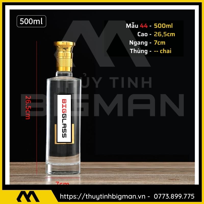 thuy tinh bigman - Chai thủy tinh đựng rượu - Vỏ chai rượu đẹp mẫu 44