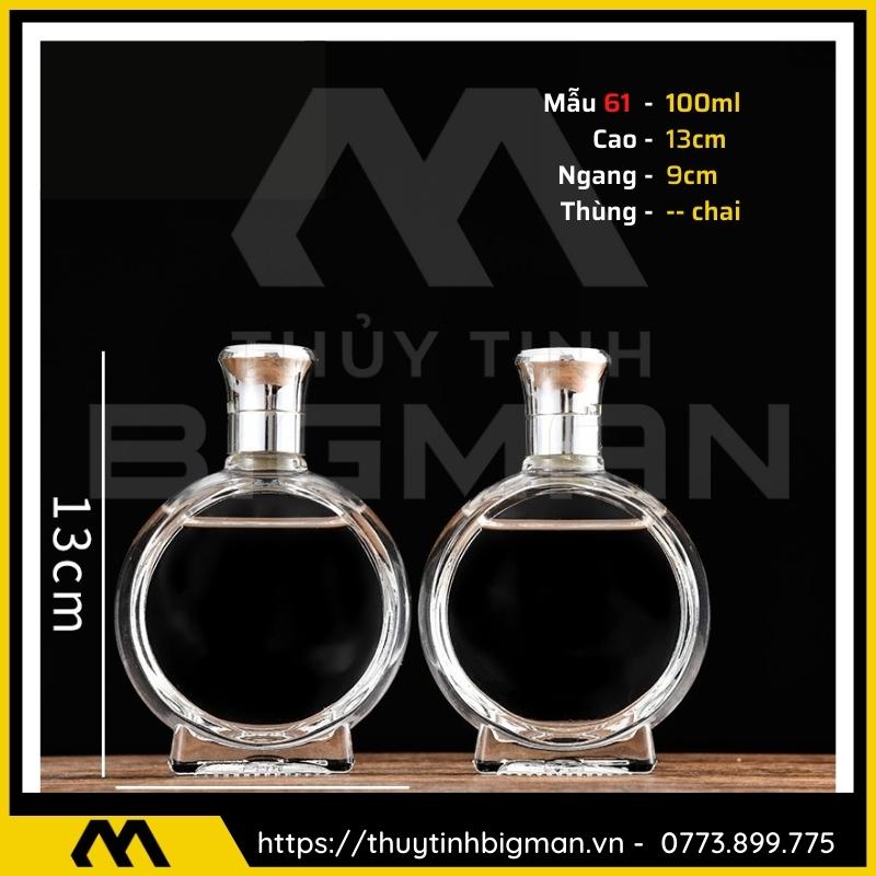 thuy tinh bigman - Chai thủy tinh đựng rượu - Vỏ chai rượu đẹp mẫu 61