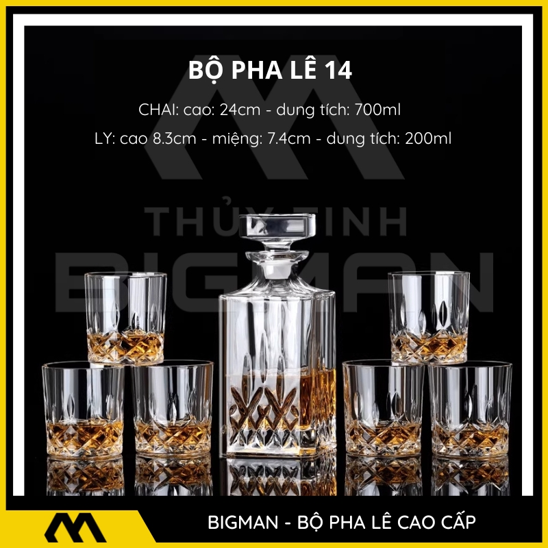 Thủy tinh BigMan - Combo Chai Pha Cao cấp mẫu 10