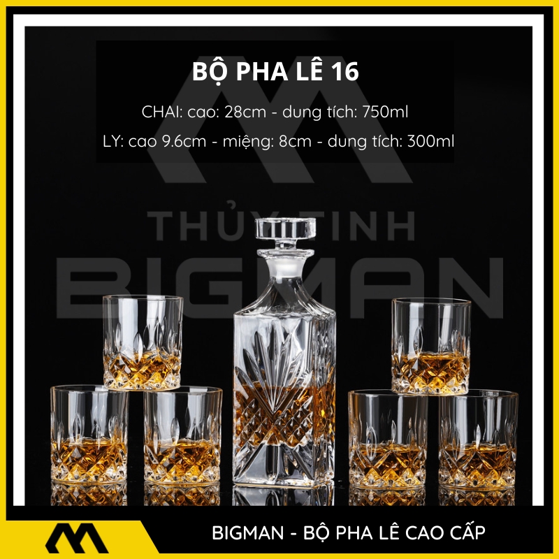 Thủy tinh BigMan - Combo Chai Pha Cao cấp mẫu 11