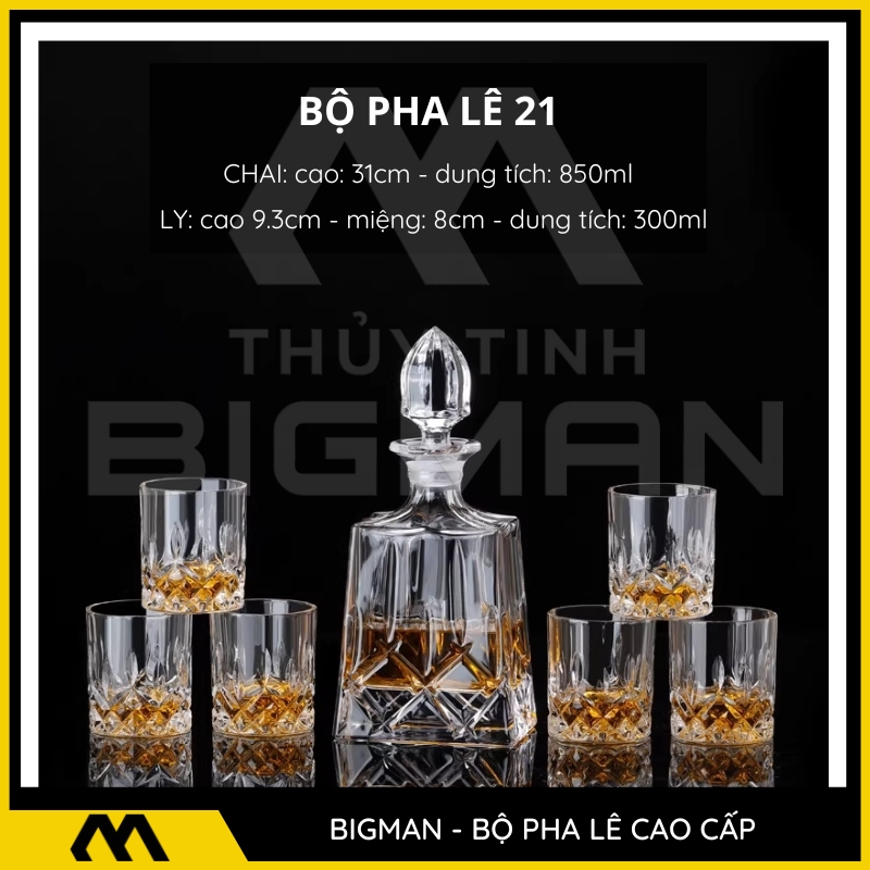 Thủy tinh BigMan - Combo Chai Pha Cao cấp mẫu 12
