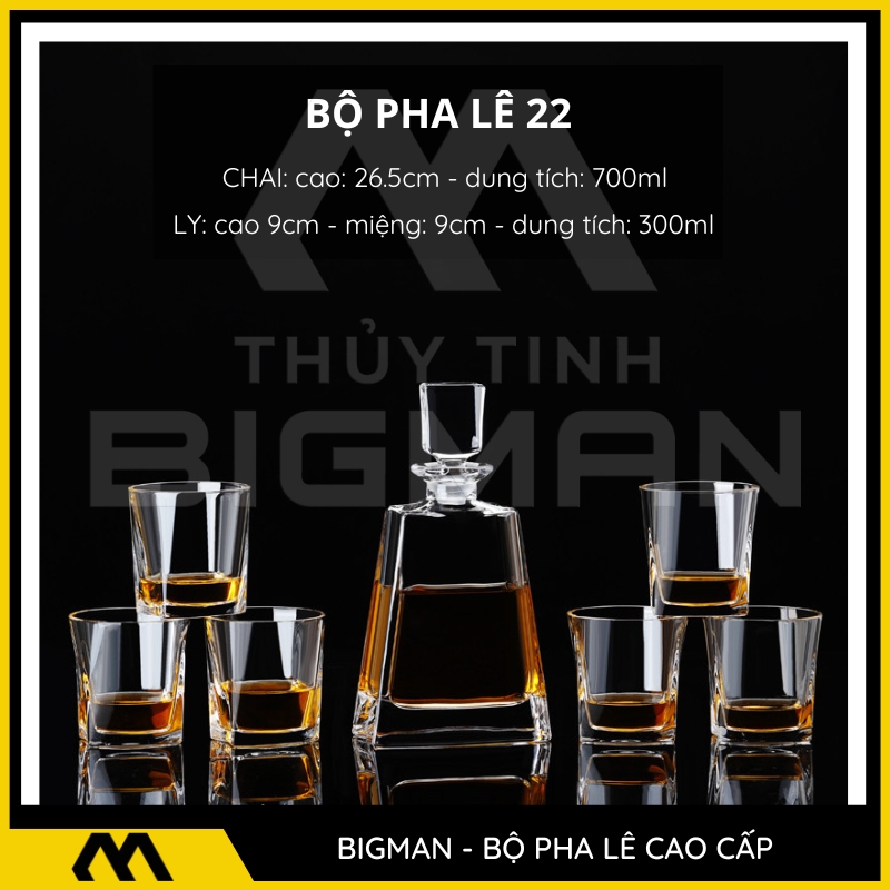 Thủy tinh BigMan - Combo Chai Pha Cao cấp mẫu 13
