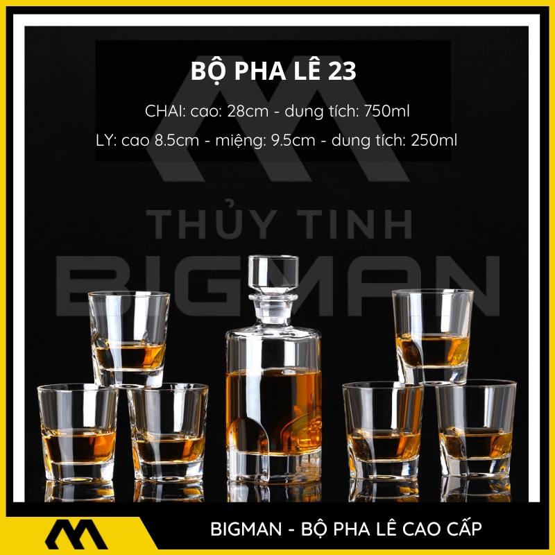 Thủy tinh BigMan - Combo Chai Pha Cao cấp mẫu 14