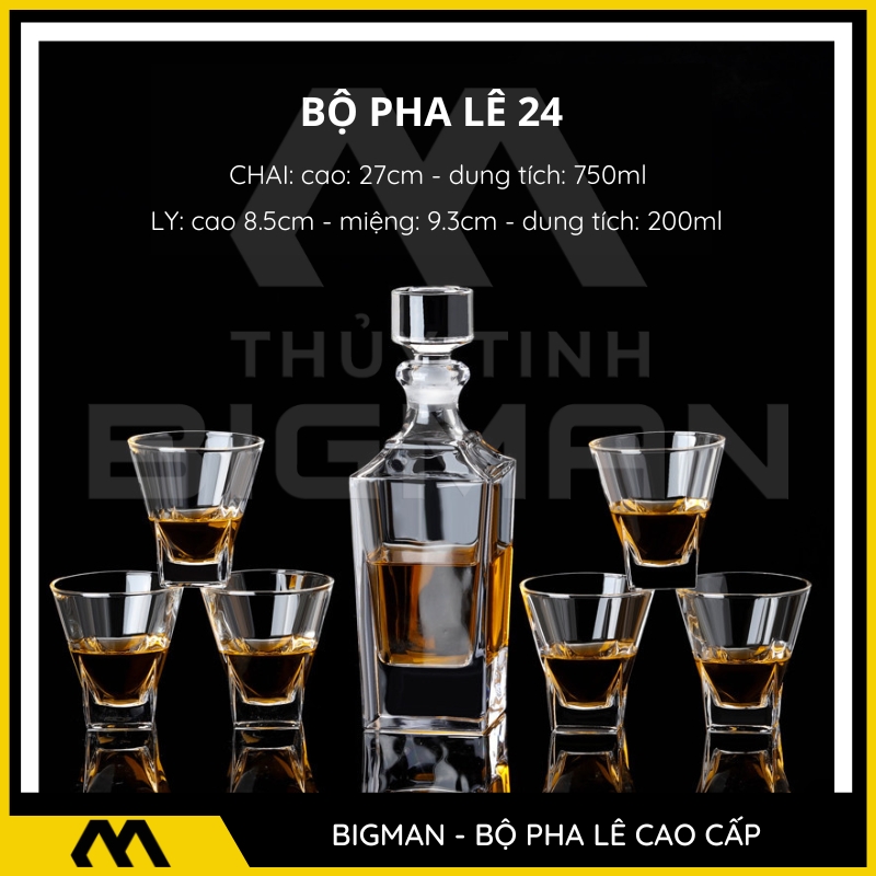 Thủy tinh BigMan - Combo Chai Pha Cao cấp mẫu 15