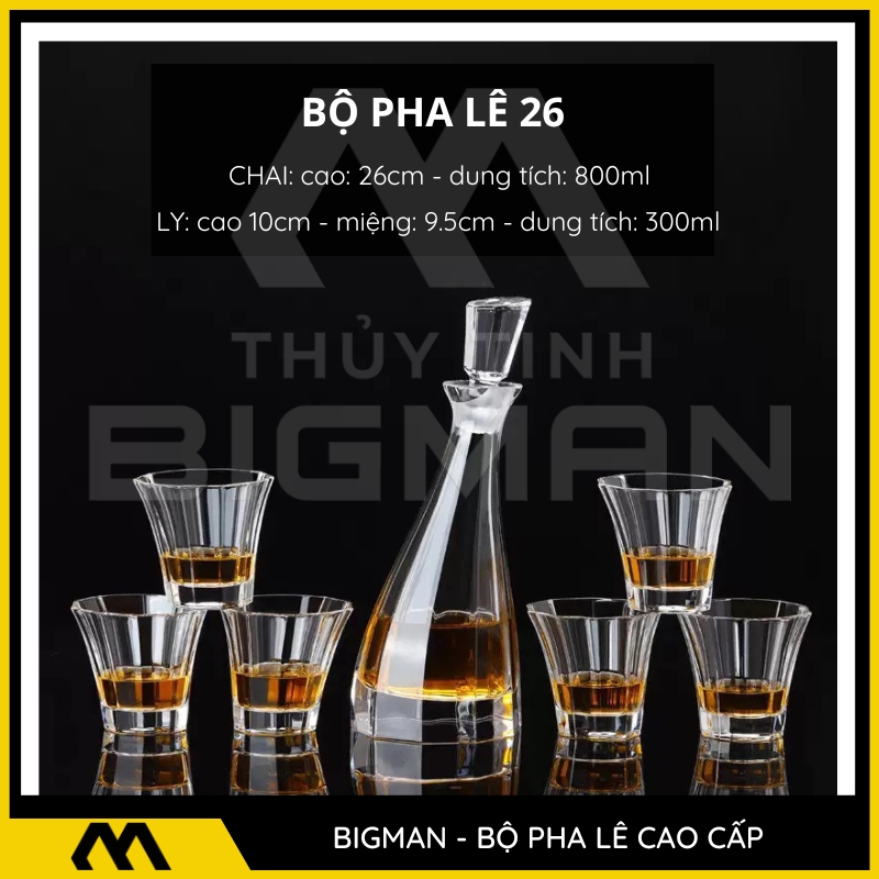 Thủy tinh BigMan - Combo Chai Pha Cao cấp mẫu 17