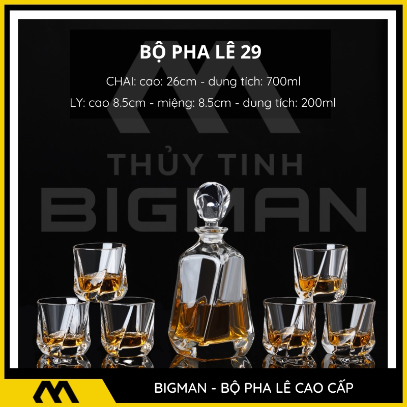 Thủy tinh BigMan - Combo Chai Pha Cao cấp mẫu 18