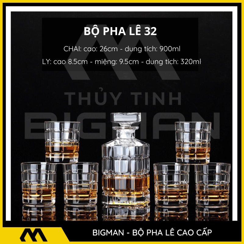 Thủy tinh BigMan - Combo Chai Pha Cao cấp mẫu 20
