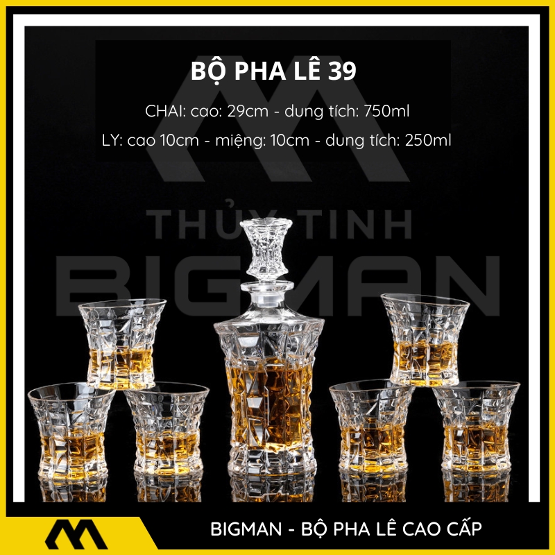 Thủy tinh BigMan - Combo Chai Pha Cao cấp mẫu 22