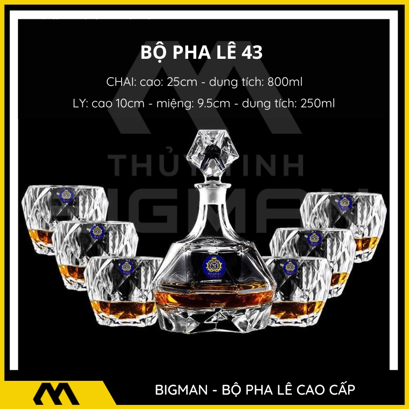Thủy tinh BigMan - Combo Chai Pha Cao cấp mẫu 24