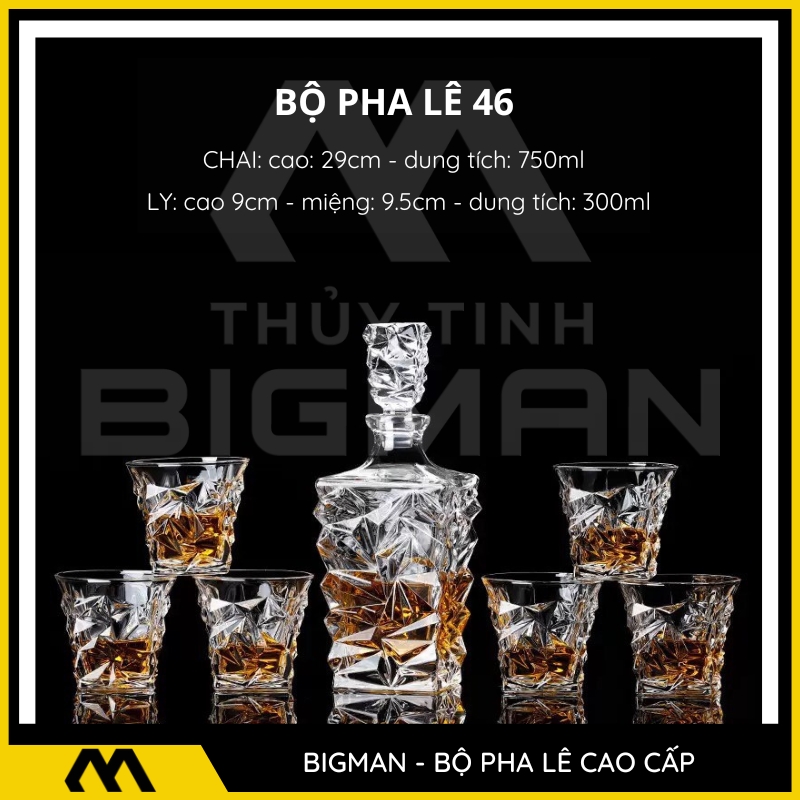 Thủy tinh BigMan - Combo Chai Pha Cao cấp mẫu 25