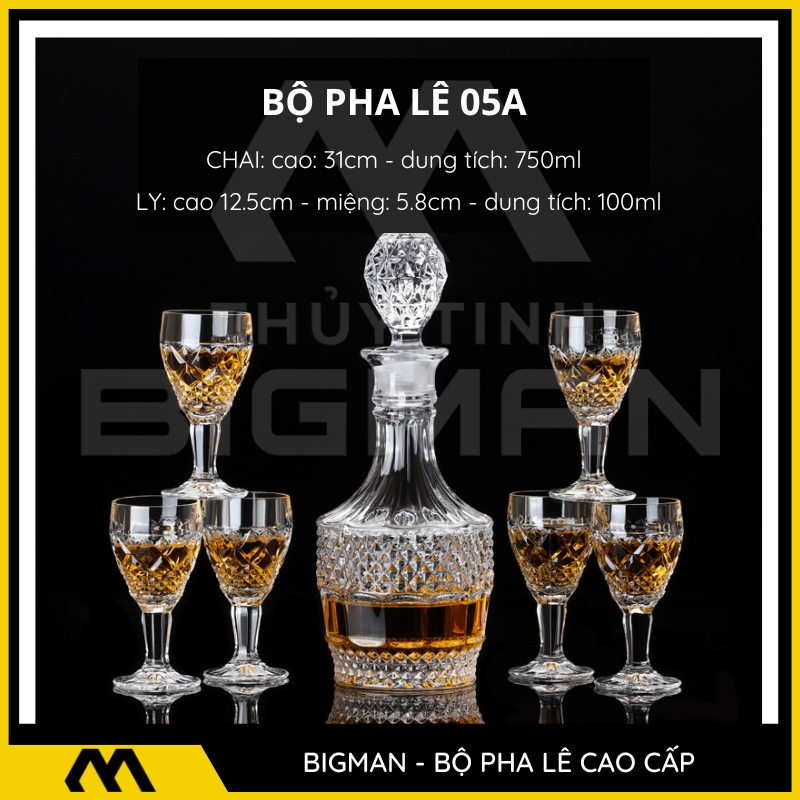 Thủy tinh BigMan - Combo Chai Pha Cao cấp mẫu 3