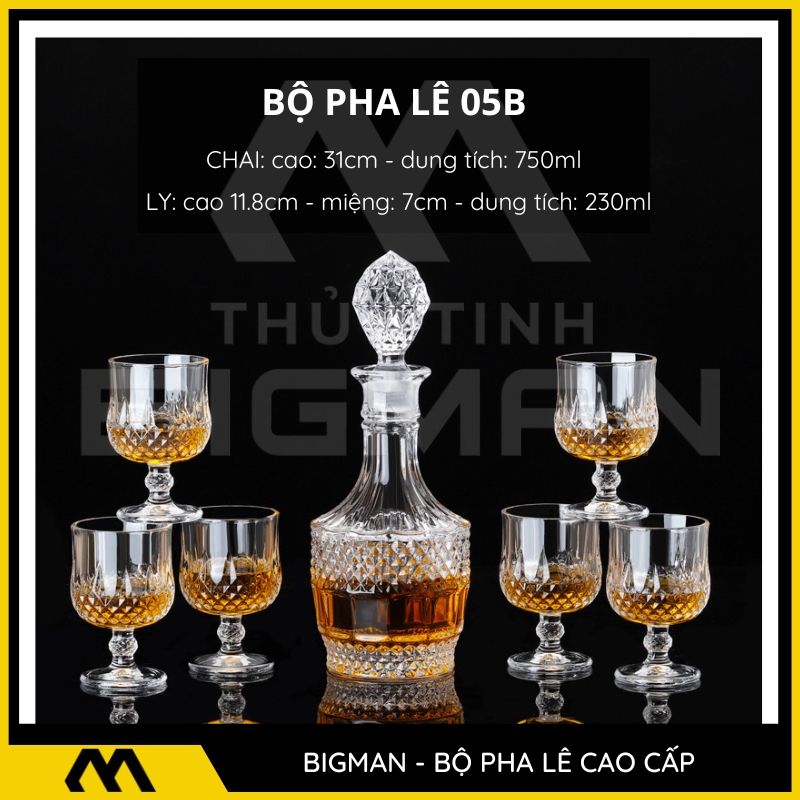 Thủy tinh BigMan - Combo Chai Pha Cao cấp mẫu 4