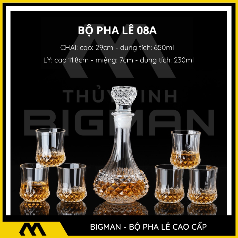 Thủy tinh BigMan - Combo Chai Pha Cao cấp mẫu 5
