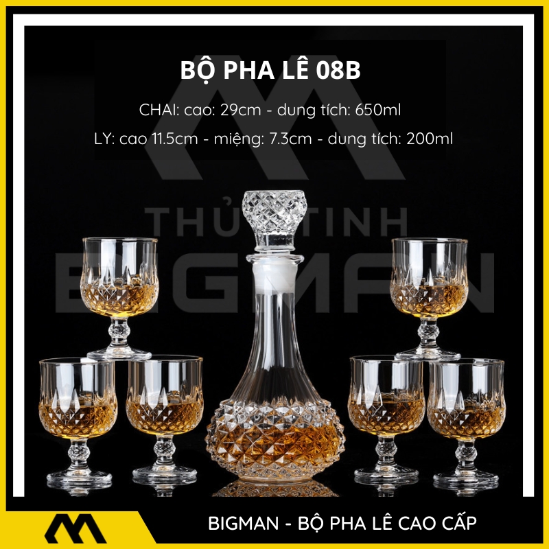 Thủy tinh BigMan - Combo Chai Pha Cao cấp mẫu 6