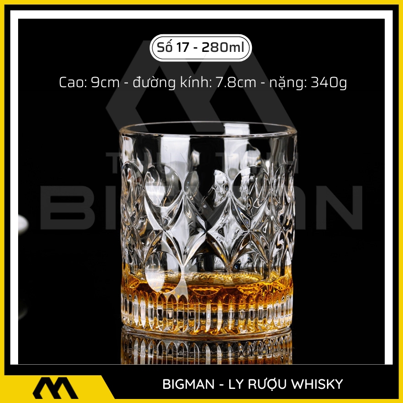 ly thủy tinh đựng rượu mẫu 17
