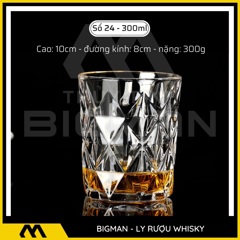 ly thủy tinh đựng rượu mẫu 23