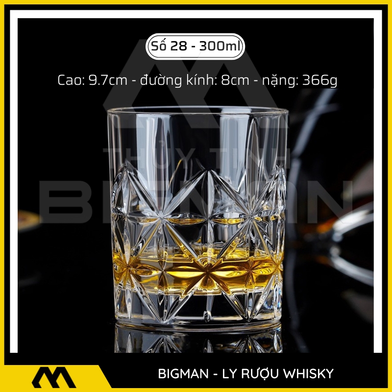 ly thủy tinh đựng rượu mẫu 27