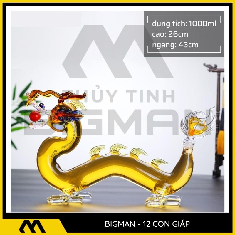 Bộ chai thủy tinh 12 con giáp mẫu 5