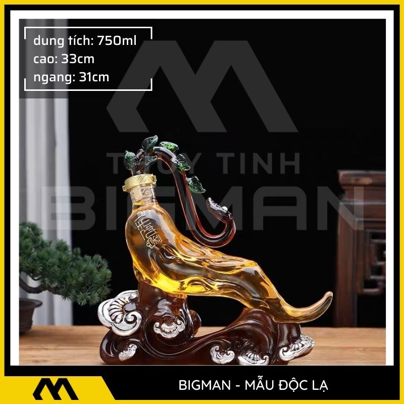 vỏ chai rượu kiểu dáng độc lạ mẫu 25