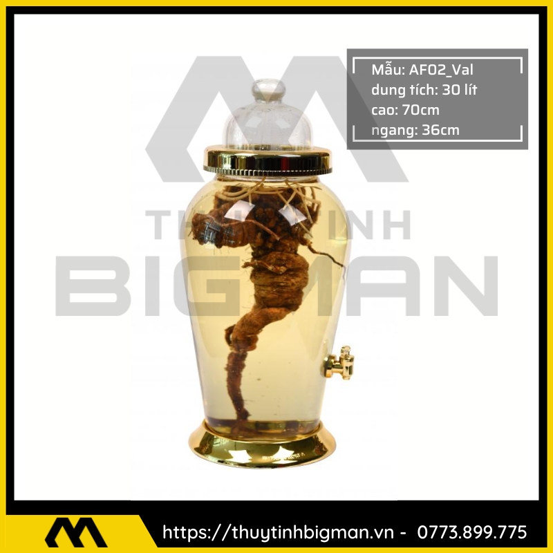 thuy tinh bigman - Bình ngâm rượu hàn quốc - Bình sâm hàn quốc 3