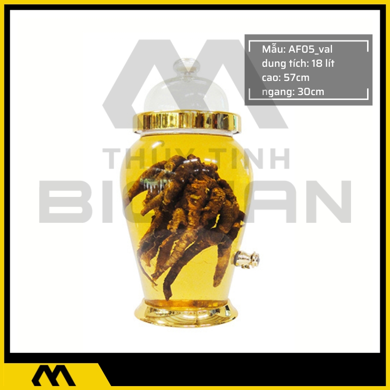 thuy tinh bigman - Bình ngâm rượu hàn quốc - Bình sâm hàn quốc 9