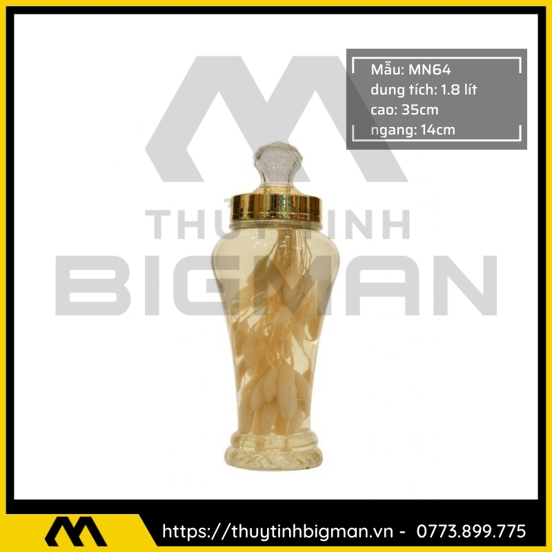 thuy tinh bigman - Bình sâm hàn quốc - Bình ngâm rượu hàn quốc 52