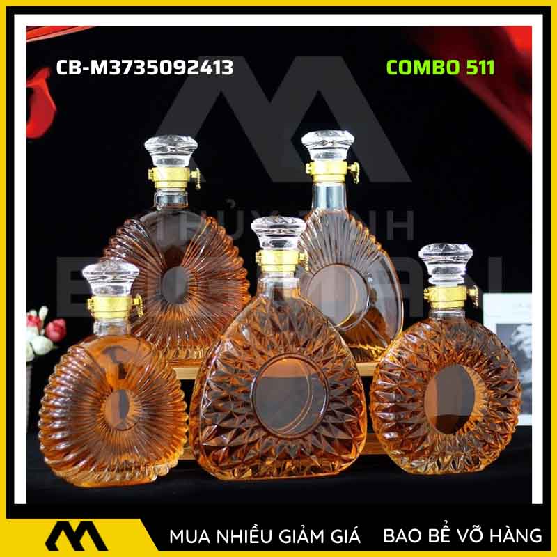 5 chai thủy tinh đựng rượu 500ml 750ml 5C-11
