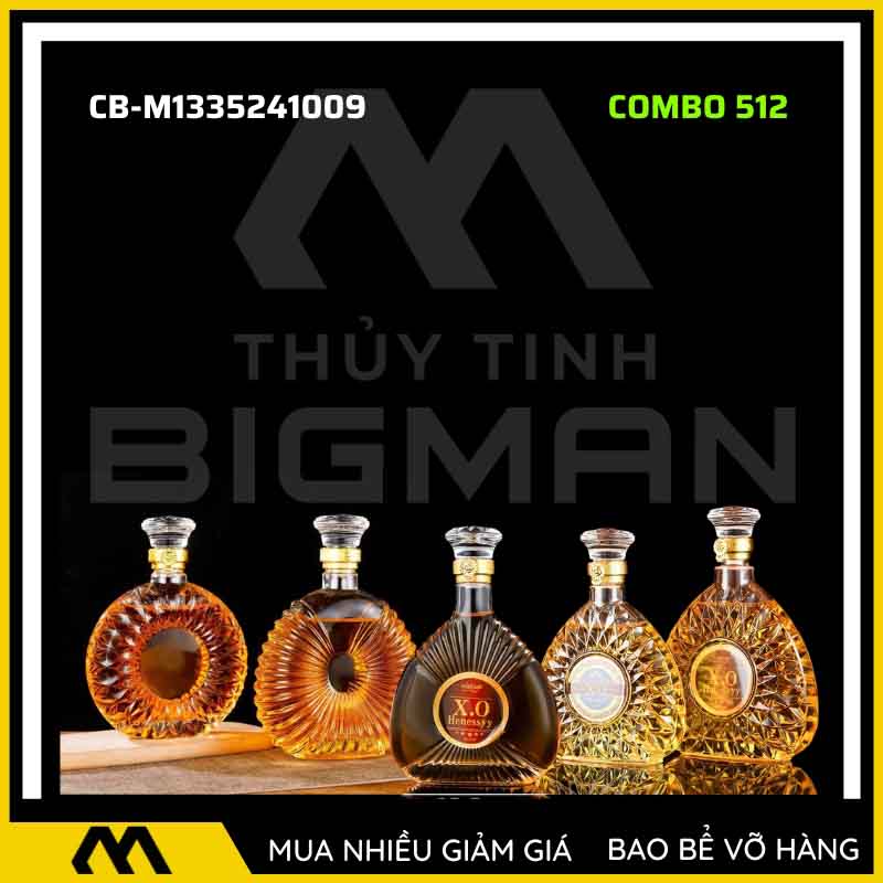 5 chai thủy tinh đựng rượu 500ml 750ml 5C-12