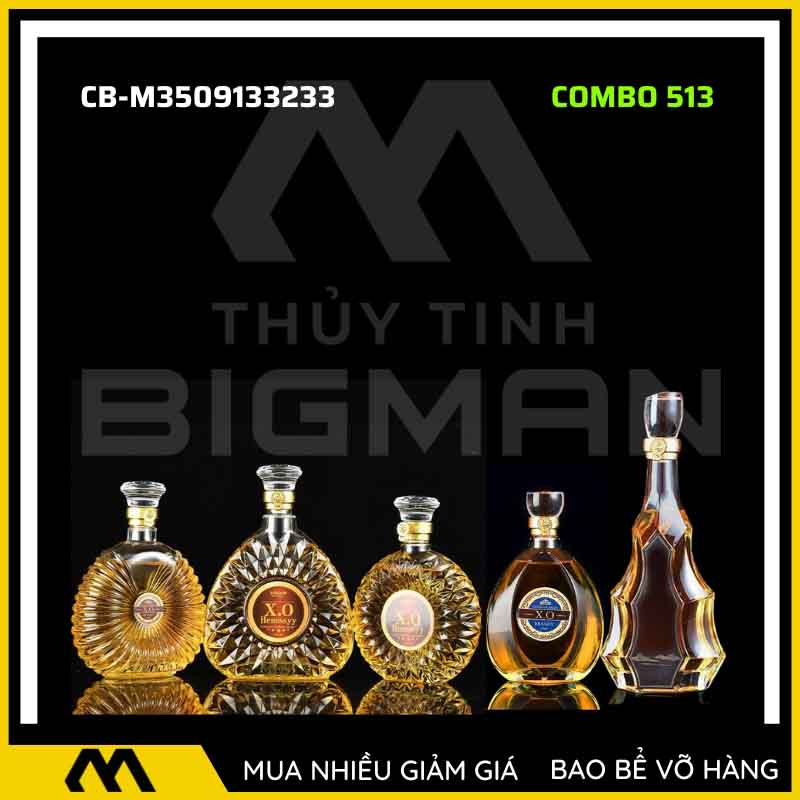 5 chai thủy tinh đựng rượu 500ml 750ml 5C-13