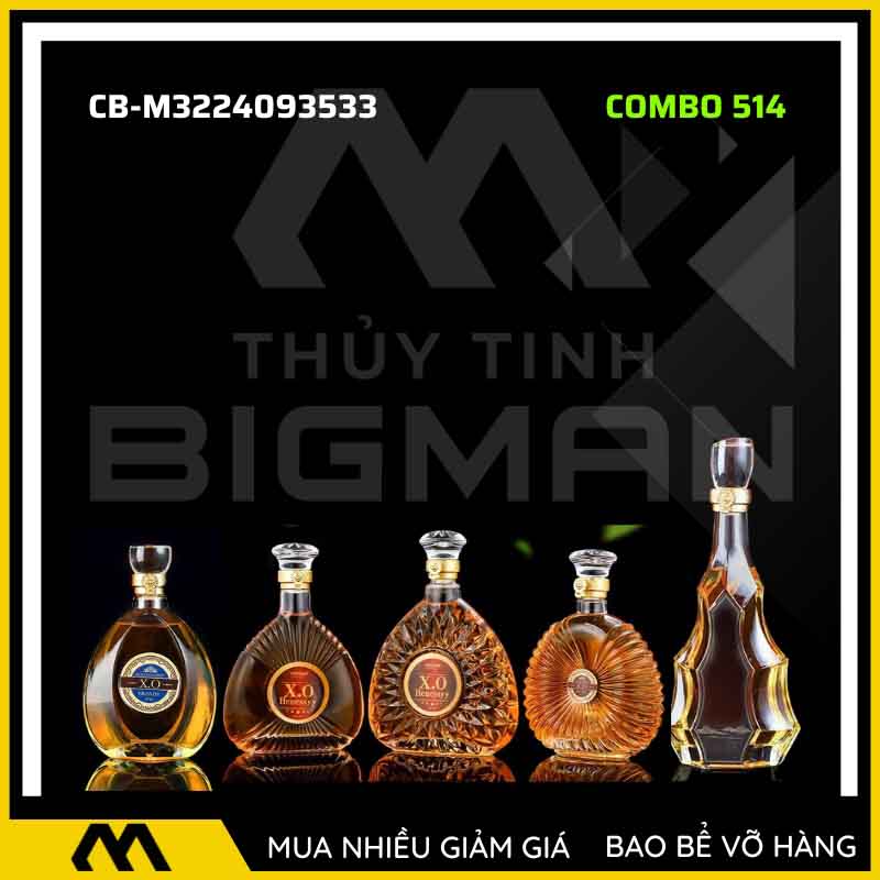 5 chai thủy tinh đựng rượu 500ml 750ml 5C-14