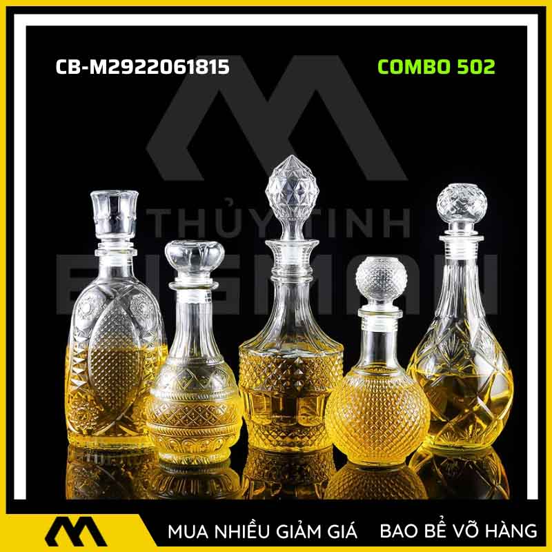 5 chai thủy tinh đựng rượu 500ml 750ml 5C-2