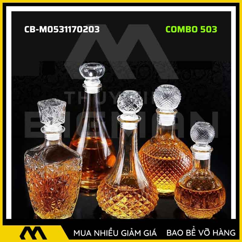 5 chai thủy tinh đựng rượu 500ml 750ml 5C-3