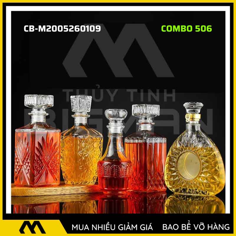 5 chai thủy tinh đựng rượu 500ml 750ml 5C-6