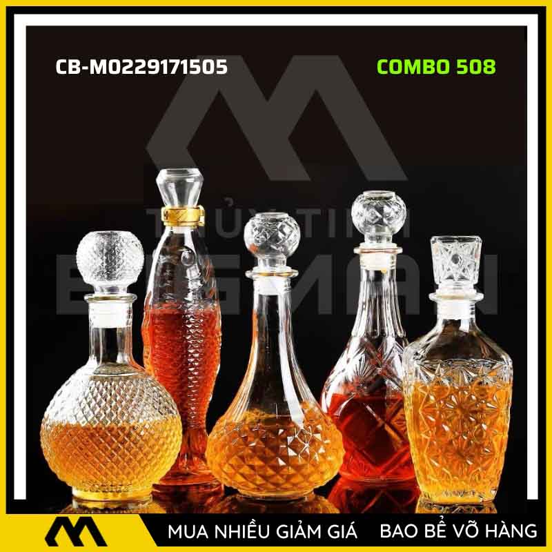 5 chai thủy tinh đựng rượu 500ml 750ml 5C-8