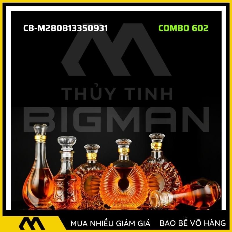 6-7 chai thủy tinh đựng rượu 500ml 750ml 5C-2